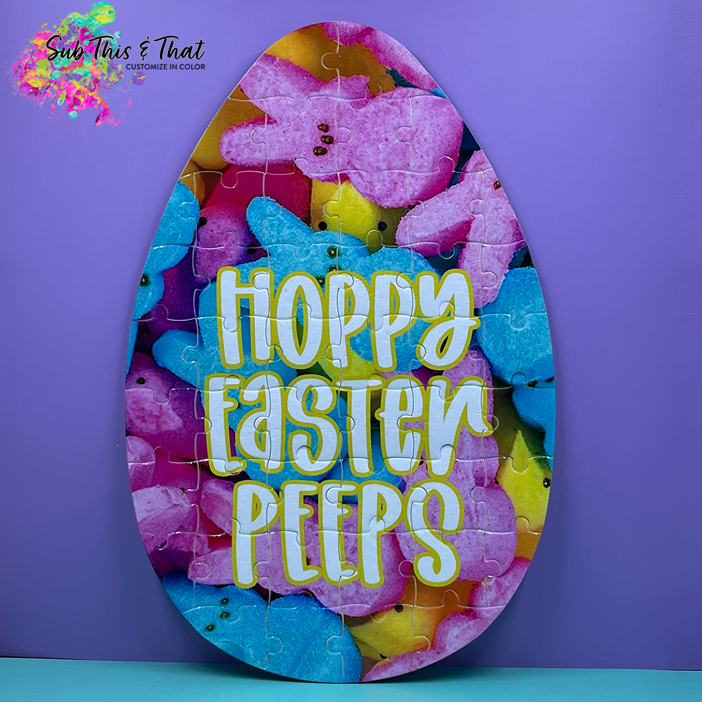 Sublimation puzzle Easter egg shapes