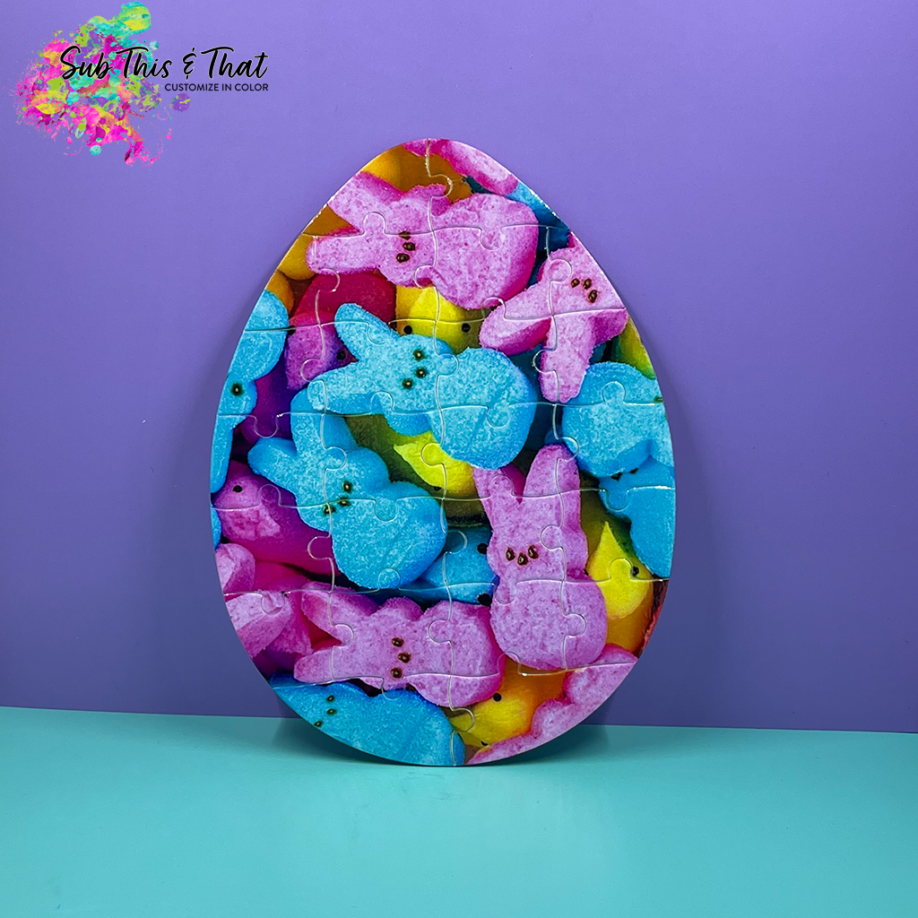 Sublimation puzzle Easter egg shapes