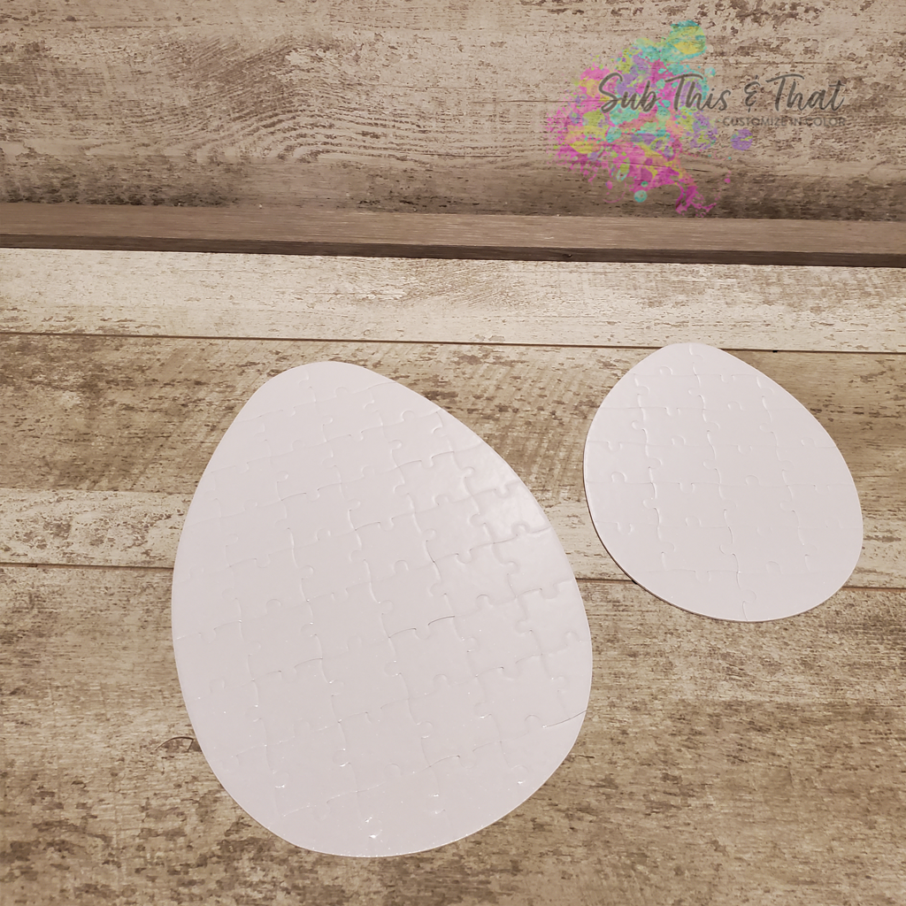 Sublimation puzzle Easter egg shapes