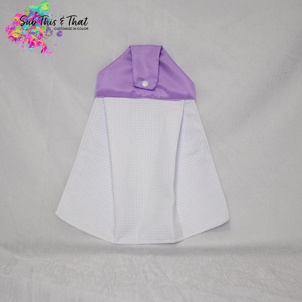 Sublimation towel- waffle weave- pastel snap closure