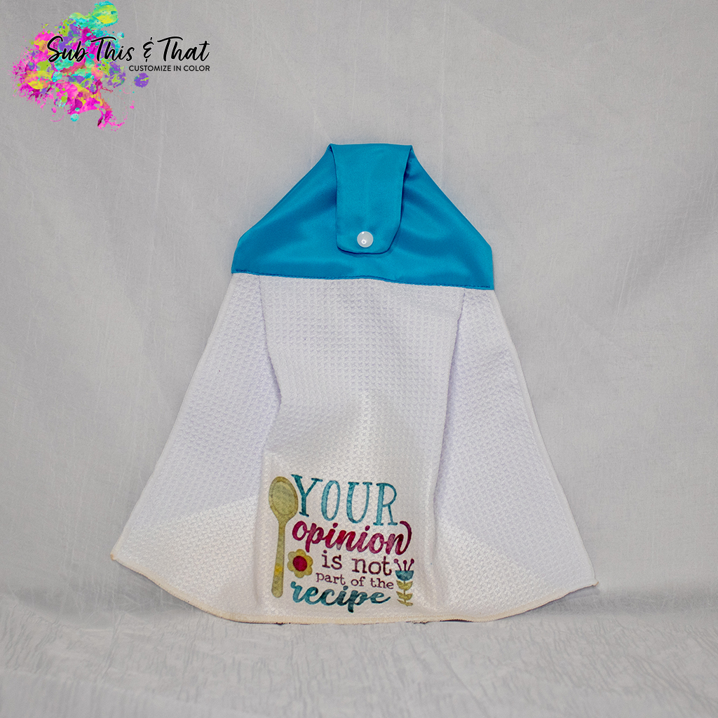 Sublimation towel- waffle weave- pastel snap closure