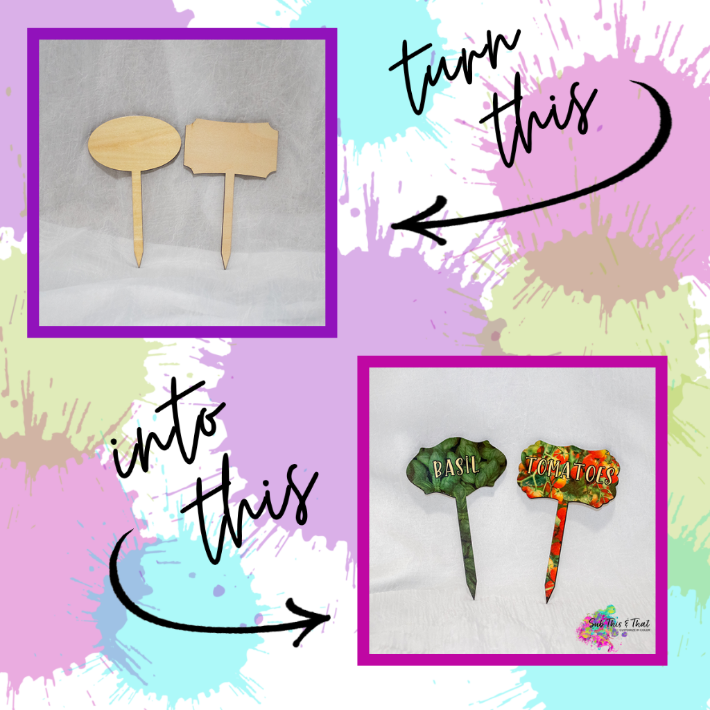 Sublimation wooden Garden Stakes