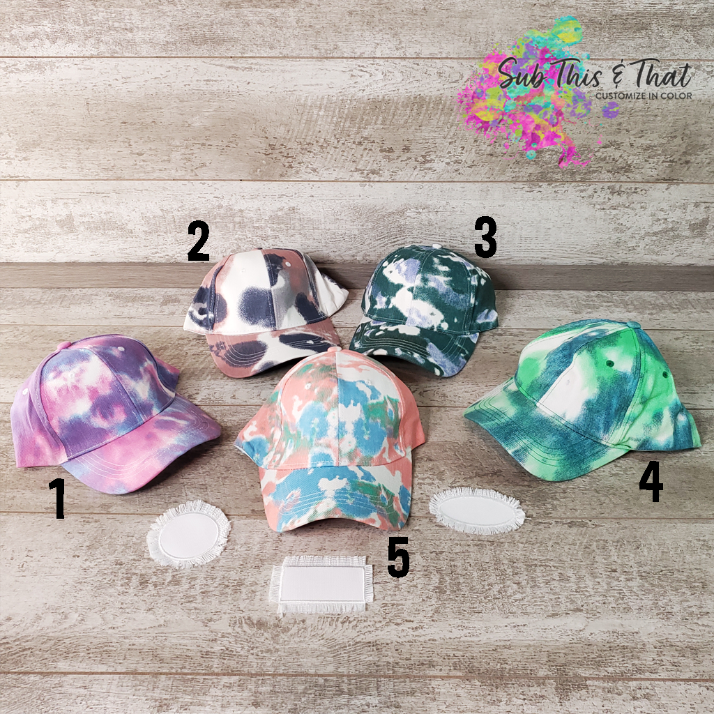 Sublimation Hat Patch with Tie-Dye Hat