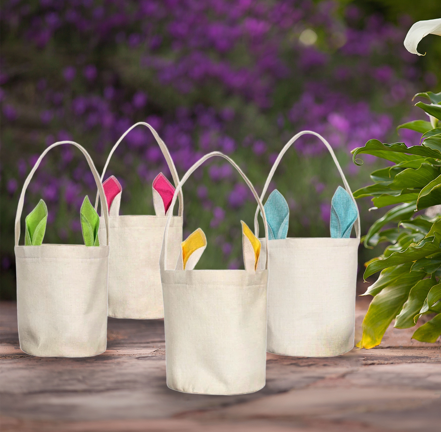 Sublimation Easter basket with colored ears